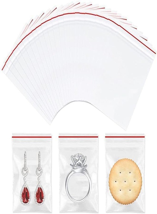 Maharaja Plastic, Transparent Self Lock Airtight Storage Zip Lock Covers 225 Guage Pack Of 100 (3 X 4 Inch) - Image 1